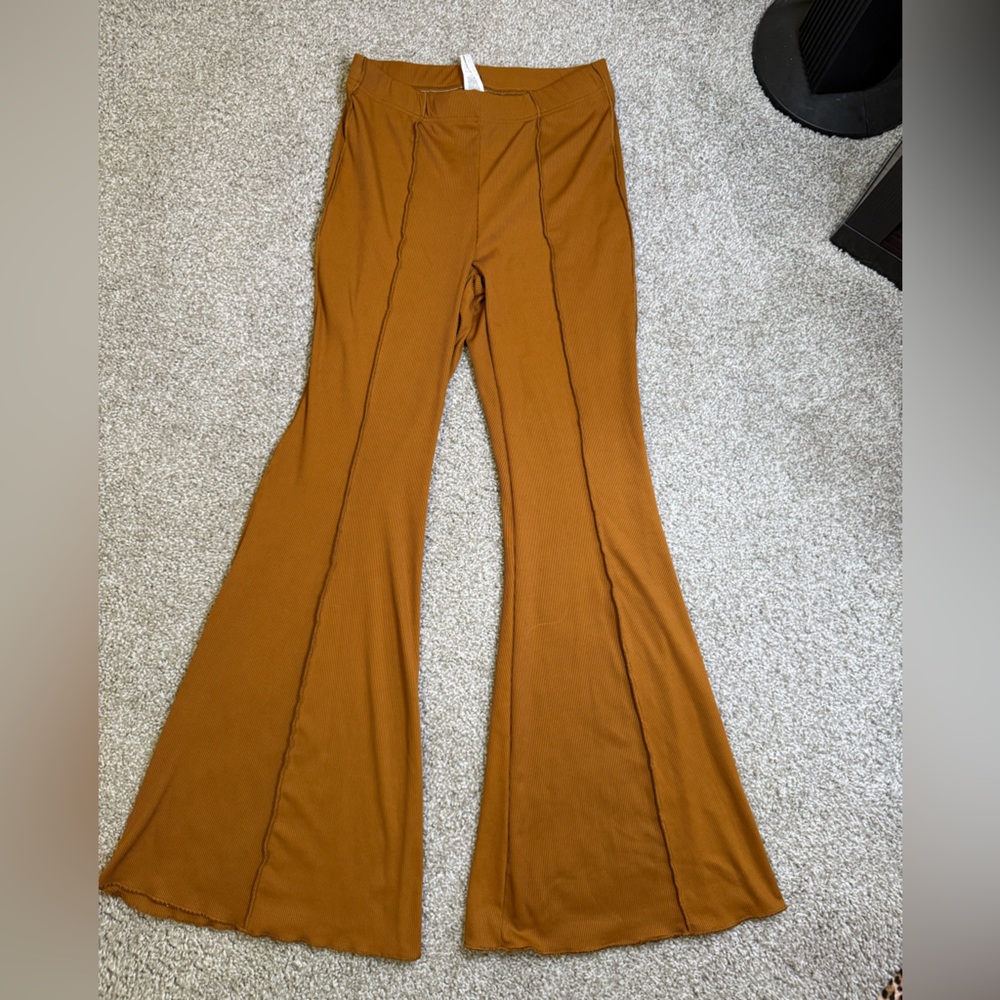 SHEIN Mustard Flare Pants